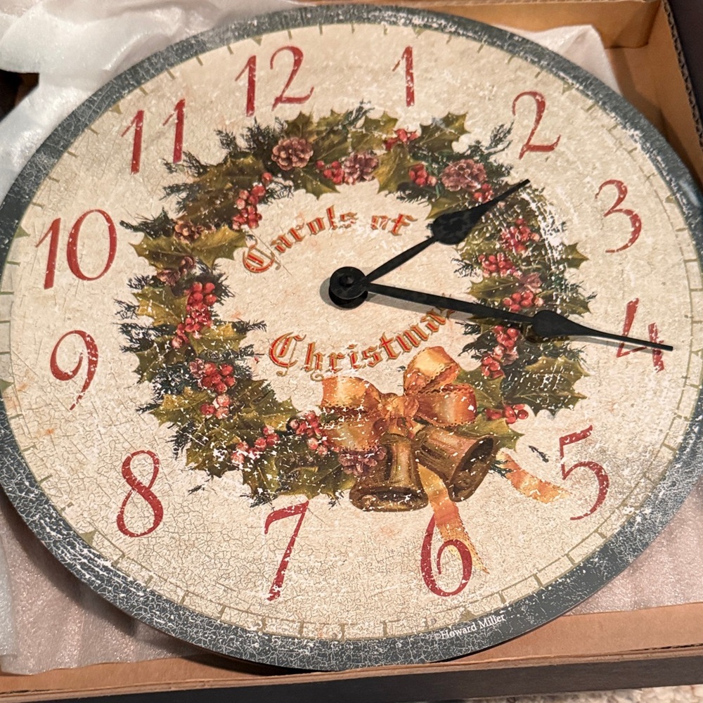 Norman Douglas The Carols of Christmas III  Wreath Wall Clock